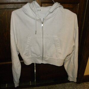 Women Size Small - White Sweatshirt by Garage (Full Zipper)